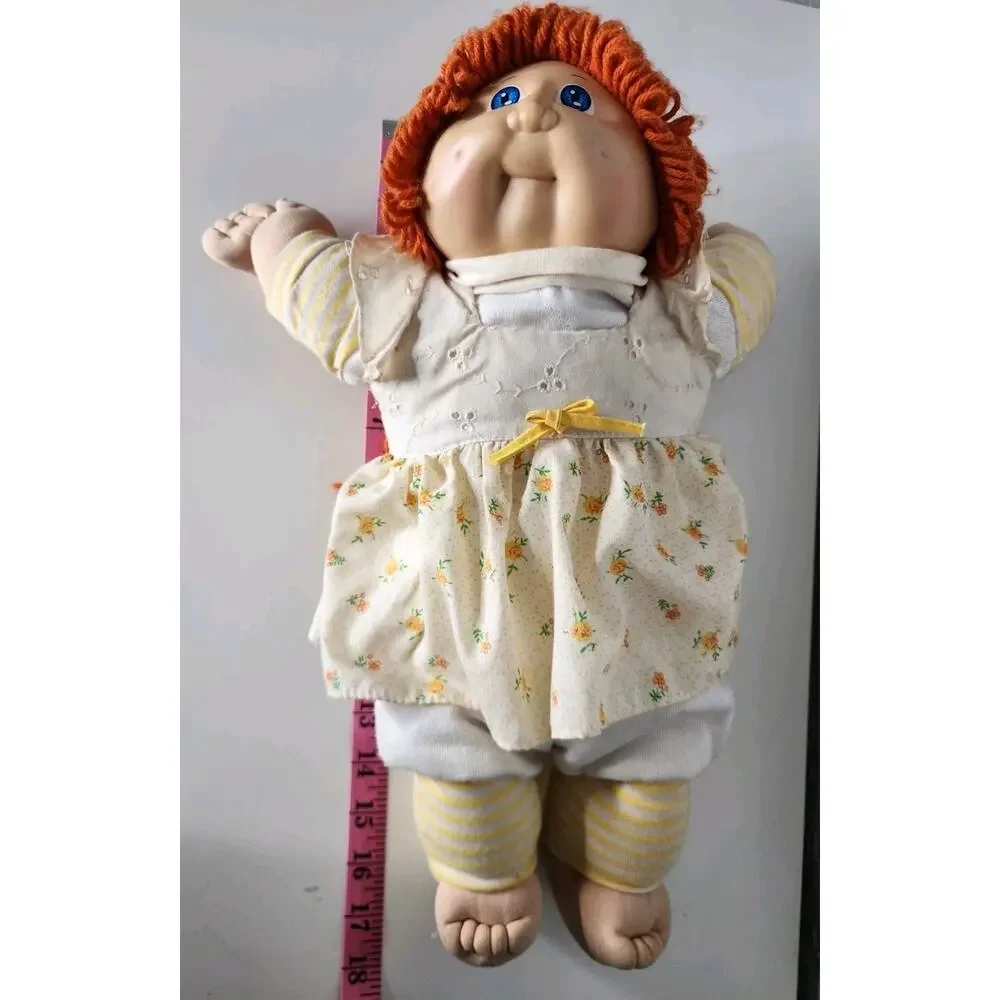 Vintage 1984 Cabbage Patch Kids Doll With Red Hair Blue eyes & Diaper Stained - Picture 7 of 8